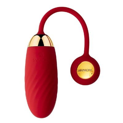 Красное интерактивное виброяйцо Svakom Ella Neo