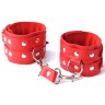 Наручники кожаные, красные 