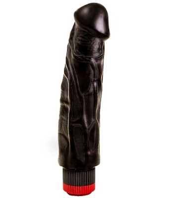 Вибромассажер реалистичный черный (18 см)