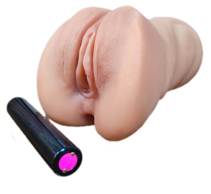 Супер реалистичный мастурбатор, рельефные вагина и анус с мощной вибропулей