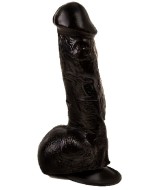 Фаллоимитатор-реалистик на присоске черный (14,5х4,5 см)
