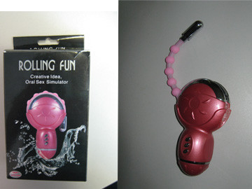 Массажер "ROLLING FUN" с лепестками для стим.клитора и анал. вибростимулятором