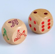 Кубики игральные "Позы" из дерева (2.9 × 2.9 см)