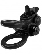 Виброкольцо двойное на пенис со стимуляцией клитора