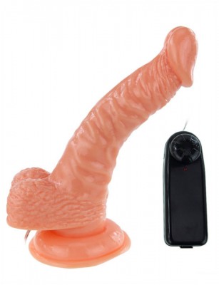 Фаллос с вращением на присоске