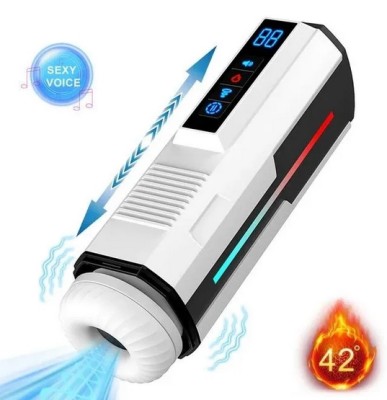 Автоматический мастурбатор 3 в 1 с сосанием, вибрацией, подогревом и звуком